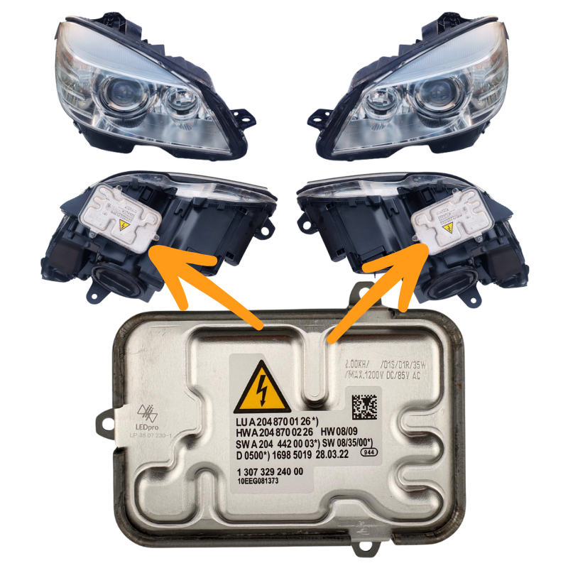 Moduł Sterownik Przetwornica do lamp XENON MERCEDES kl. C W204 130732924000 - zdjęcie 2