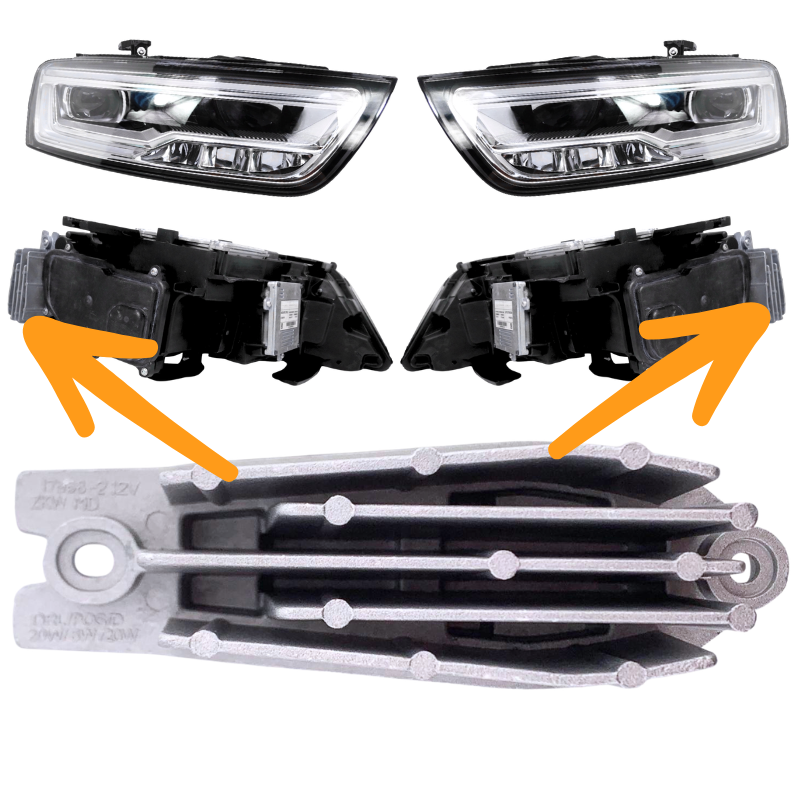 Moduł LED JEŻ DRL świateł dziennych i kierunkowskazu AUDI Q3 8U 8U0941475E - zdjęcie 2