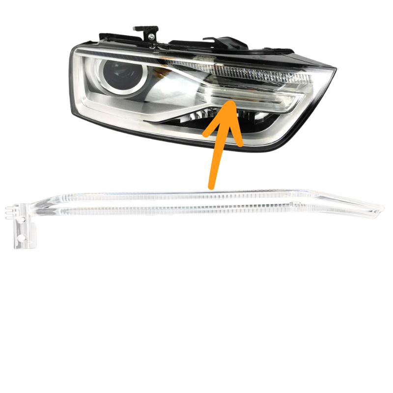 Światłowód DRL LED Lampy Reflektora Samochodowego do AUDI Q3 8U LIFT PRAWY - zdjęcie 2