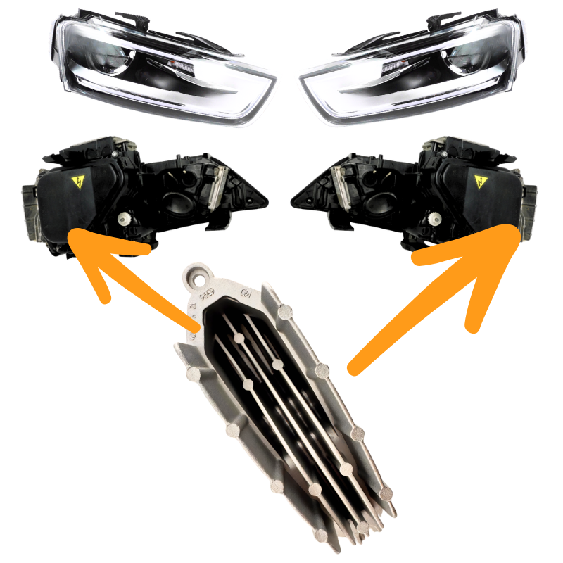 Moduł Jeż LED DRL świateł do jazdy dziennej XENON Audi Q3 8U 8U0941475A - zdjęcie 2